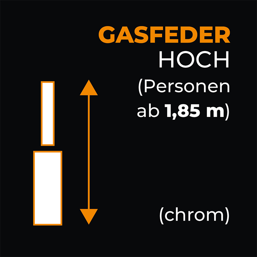 Gasfeder Chrom Hoch Gasfeder Chrom Hoch
